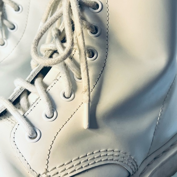 All White Doc Marten Boots - Picture 6 of 7
